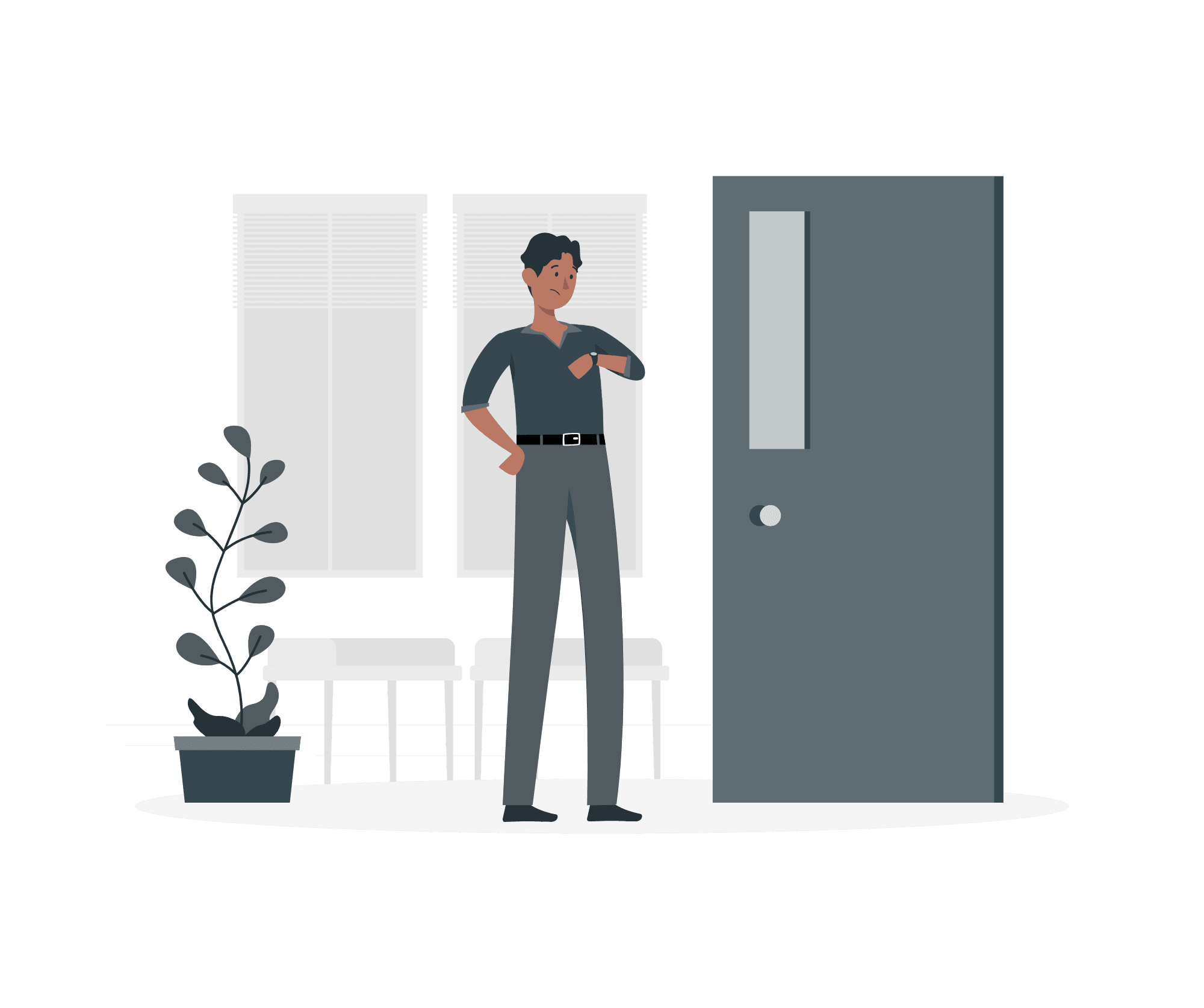 Waiting Illustration